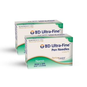 bundle of 2 BD Nano Ultra Fine Pen Needles 4mm x 32G - 100 Count