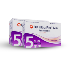 2 packs BD Ultra Fine Mini Pen Needles 5mm x 31G - 100 Count