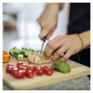 a man making a health meal