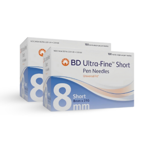 BD Ultra-Fine Short Pen Needles 8mm x 31g Pack of 2
