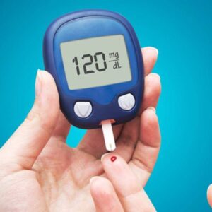 Glucose monitor with strip