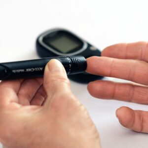 Using diabetes health equipment