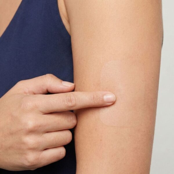 pointing to adhesive