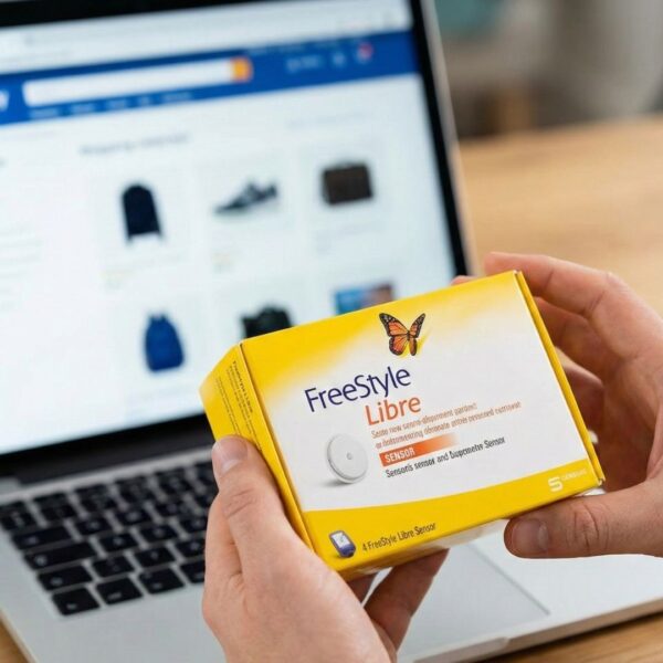 person holds a new FreeStyle Libre sensor box